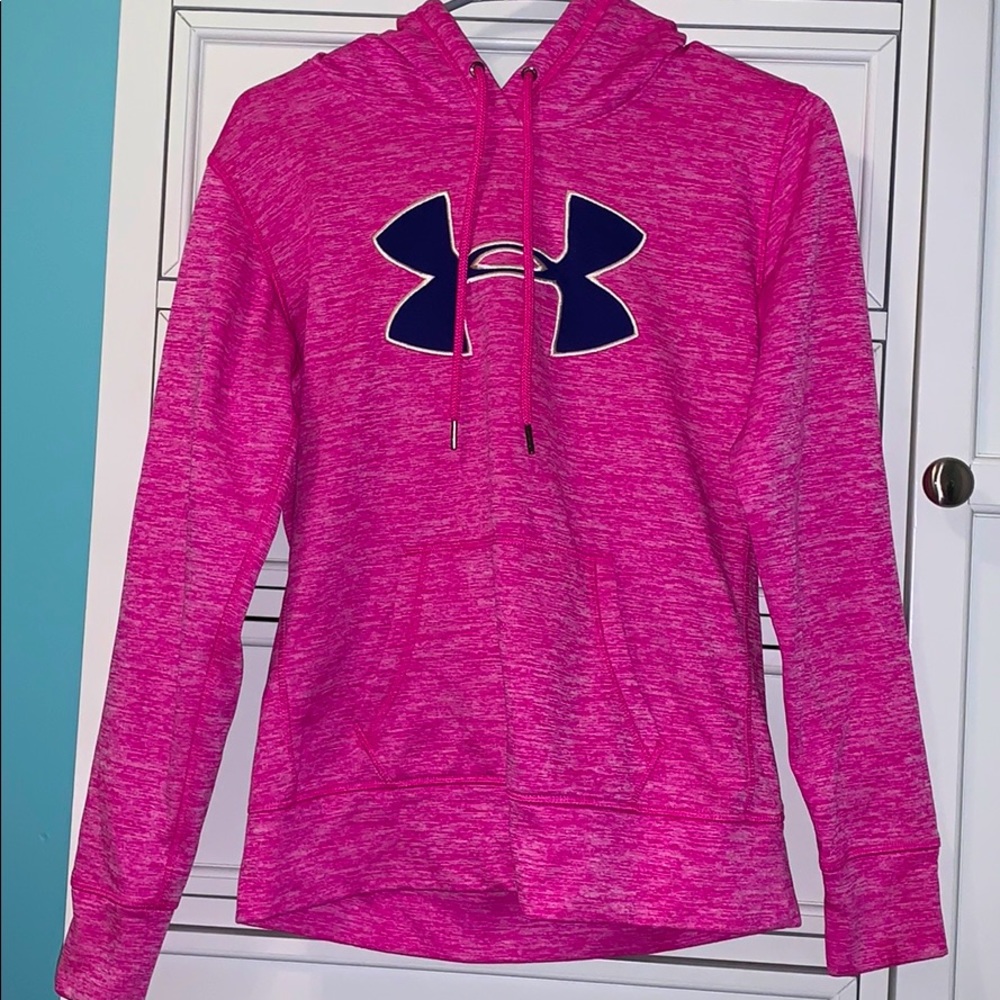 under armour pink hooded sweatshirt